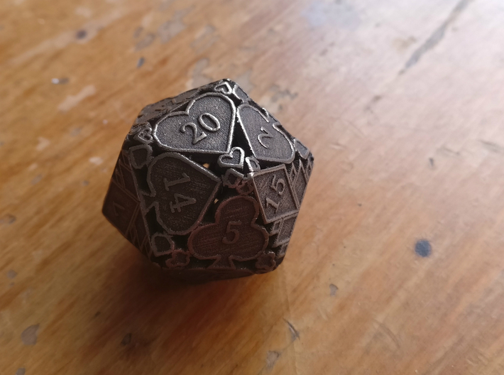 D20 Balanced - Cards (Metal) 3d printed Customer Image