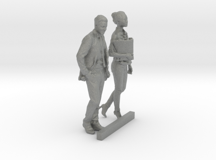 HO Scale Walking Man &amp; Woman 3d printed This is a render not a picture