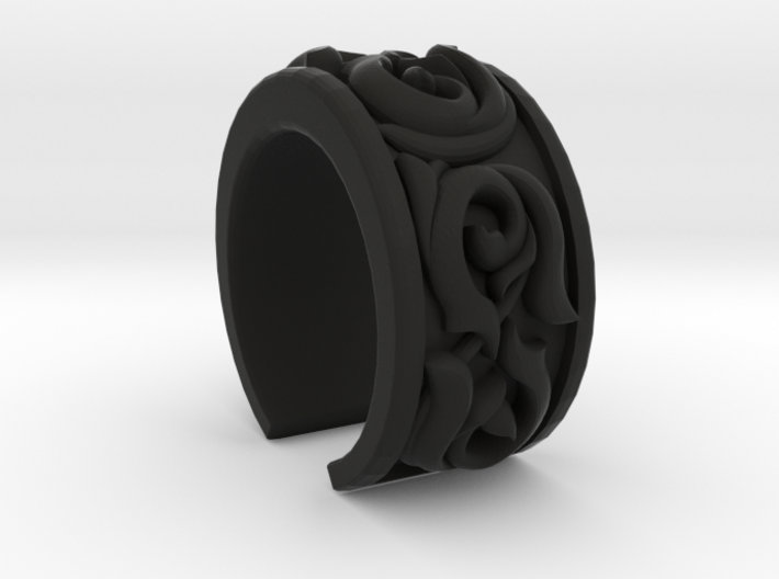 Japanese Pattern Open Ring 3d printed