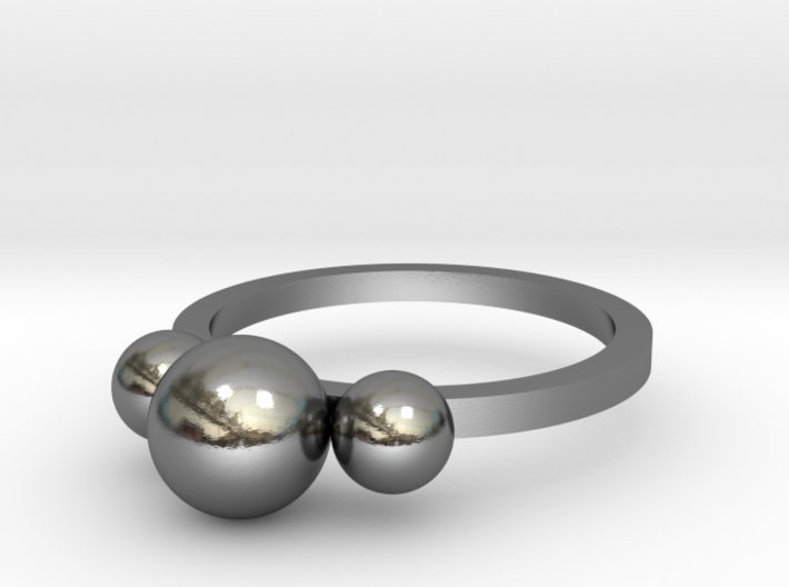 Three Spheres Ring 3d printed