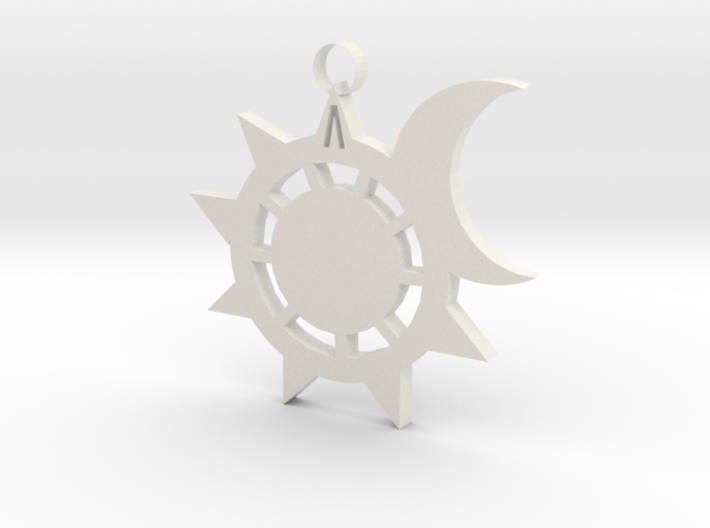 Sun&amp;Moon Necklace 3d printed