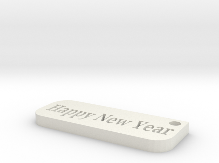happy new year 3d printed