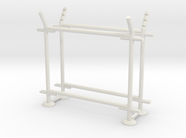 10' Straight Fence Frame, 1-Bay (2 ea.) 3d printed Part # CL-10-17