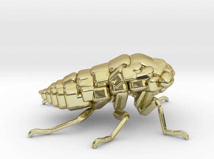 Cicada! The Somewhat Smaller Square-ish Sculpture 3d printed Golden cicada for golden age!