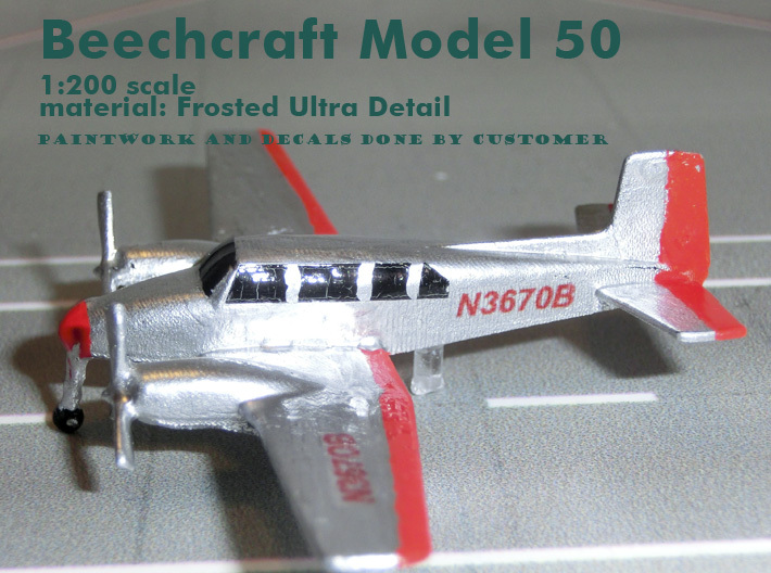 Beechcraft Model 50 Twin Bonanza 3d printed