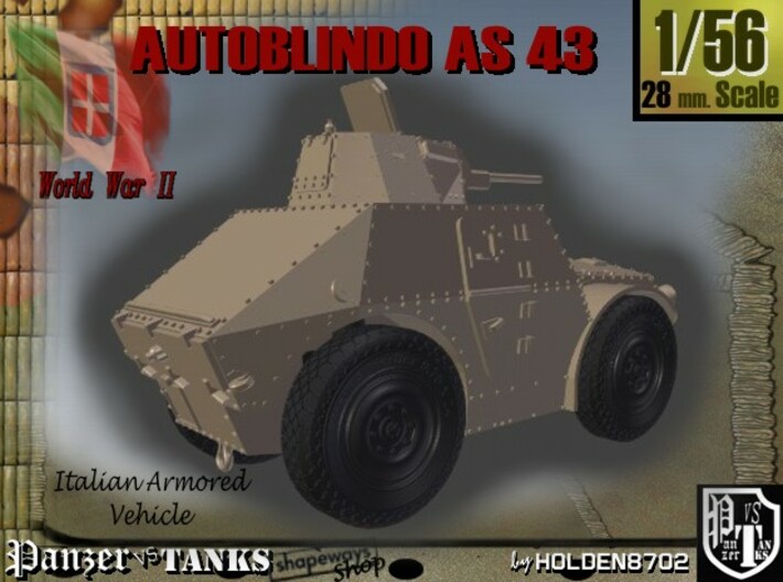 1-56 Autoblindo AS43 3d printed