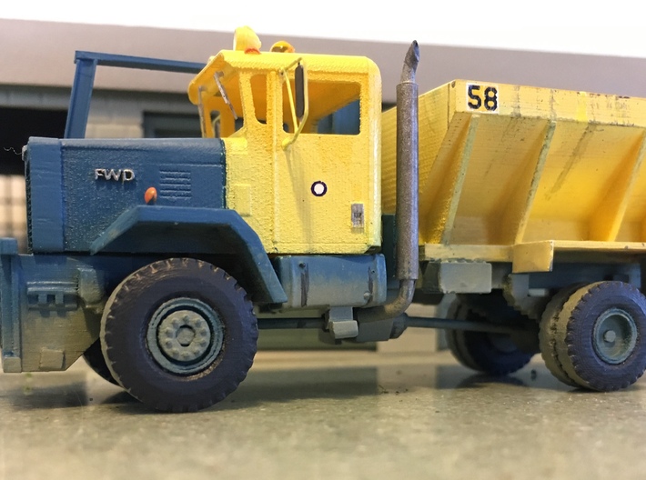 1/87 FWD RB4 Plow Truck 3d printed This is a painted model with added details (not included from Shapeways).