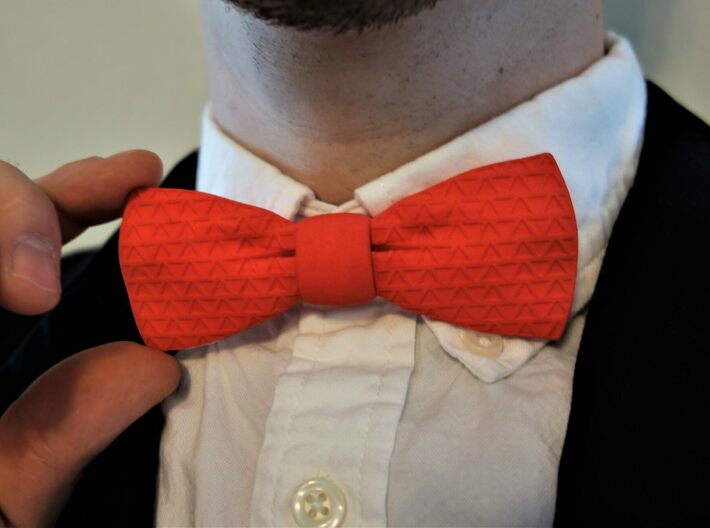 The Tri Bow Tie 3d printed The Tri Bow Tie is beautiful in red
