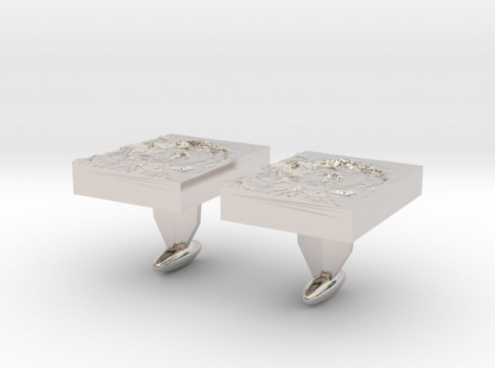 Moon Crater Cuff links 3d printed