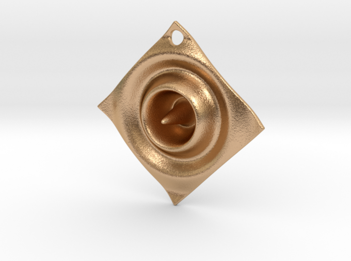 Cosine Ripple Earring or pendant 3d printed