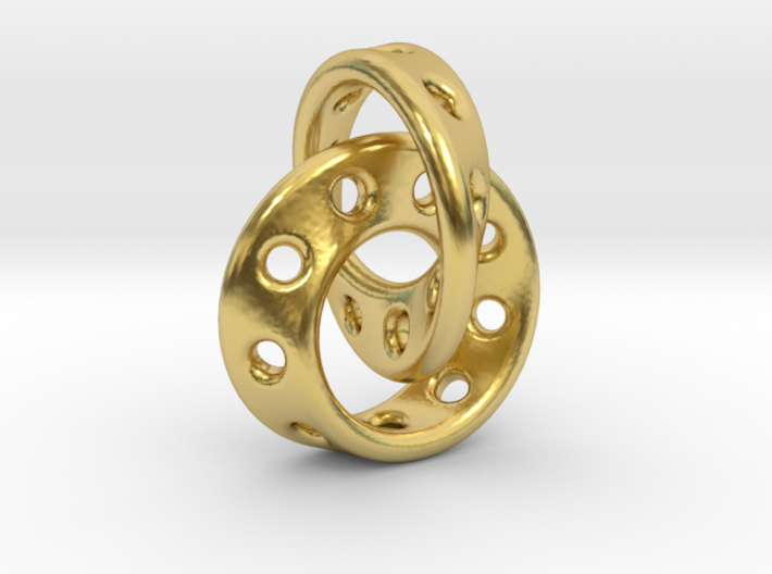 Möbius Band pendant interlocked 3d printed
