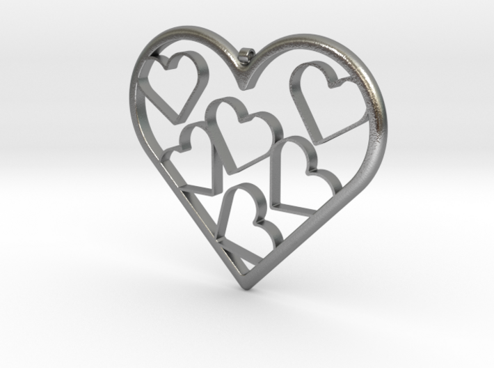 Hearts Necklace / Pendant-07 3d printed