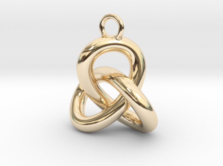 Trefoil Knot Earring 3d printed