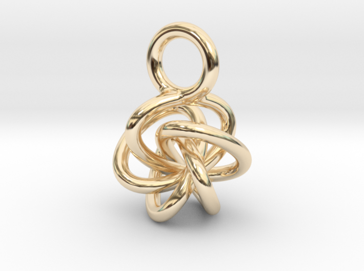 5-Knot Earring 10mm wide 3d printed