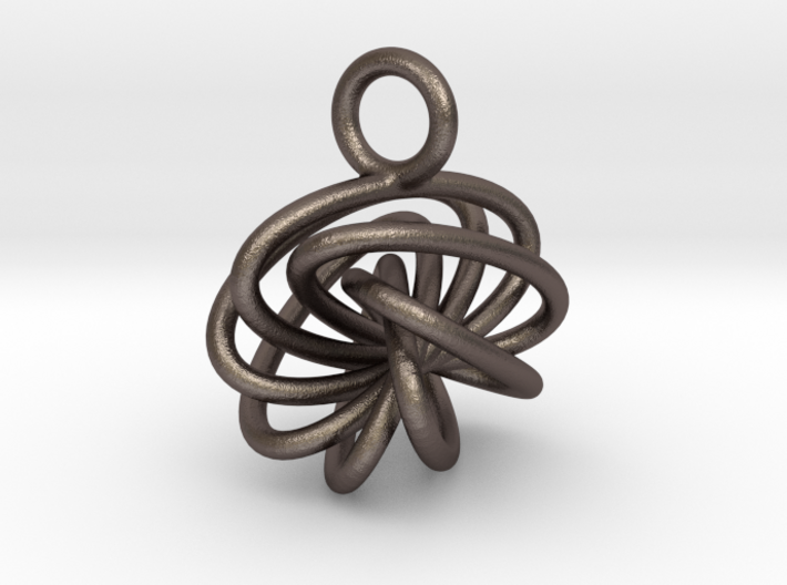 7-Knot Earring 10mm wide 3d printed