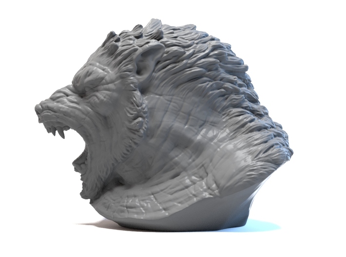 Werewolf bust 3d printed