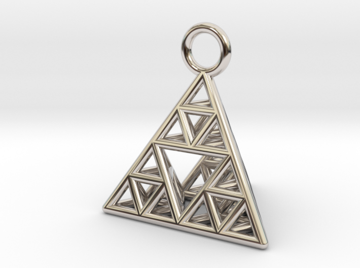 Sierpinski Tetrahedron earring with 16mm side 3d printed