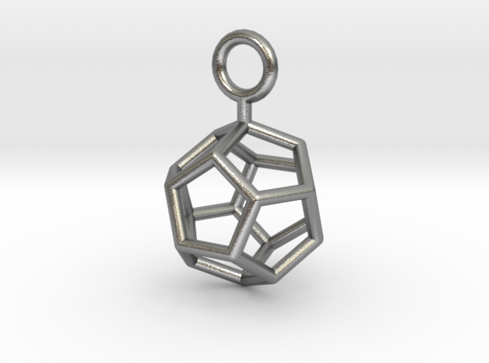 Simple Dodecahedron earring 3d printed