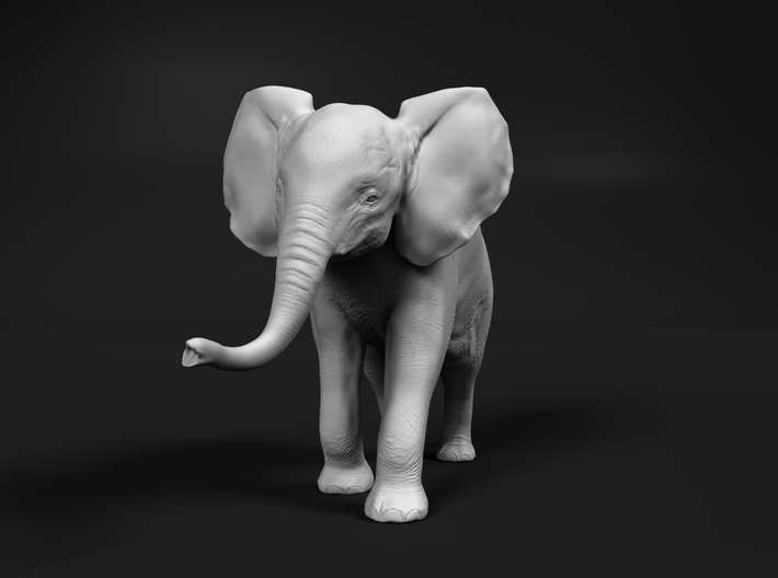 African Bush Elephant 1:9 Running Male Calf 3d printed 