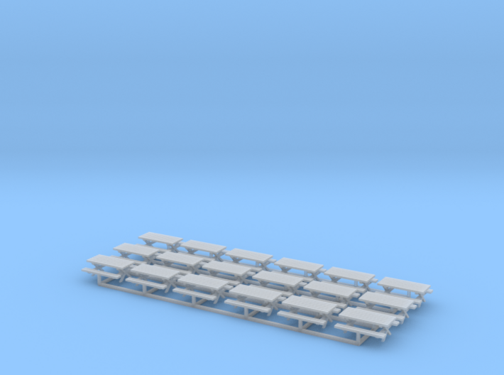 Picnic Tables Z Scale 3d printed 18 Picnic Tables Z scale