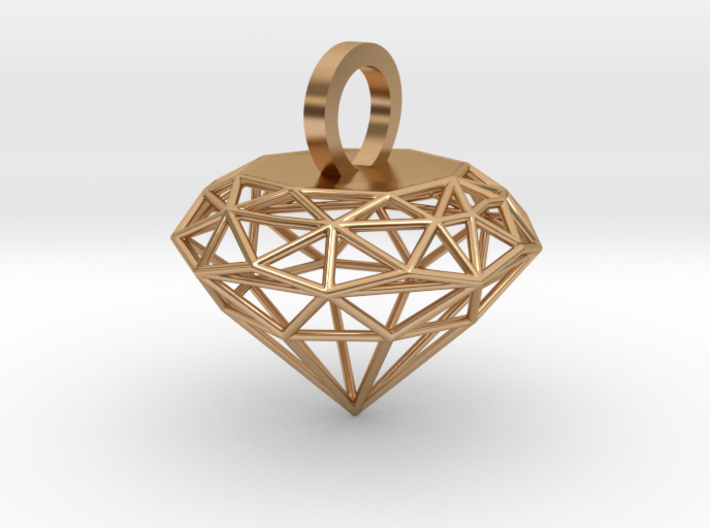Wire Diamond Pendant 3d printed