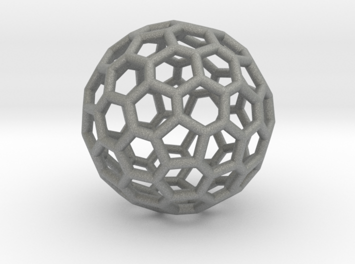 Goldberg polyhedron GP(2, 1) 3d printed