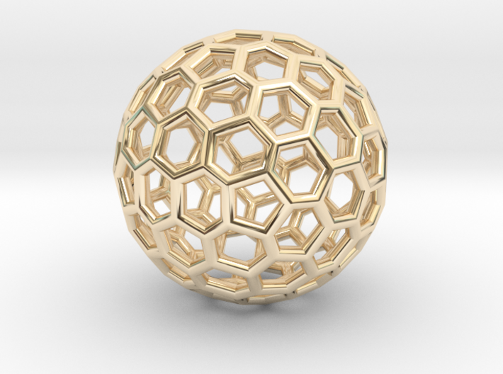 Goldberg polyhedron GP(3, 0) 3d printed
