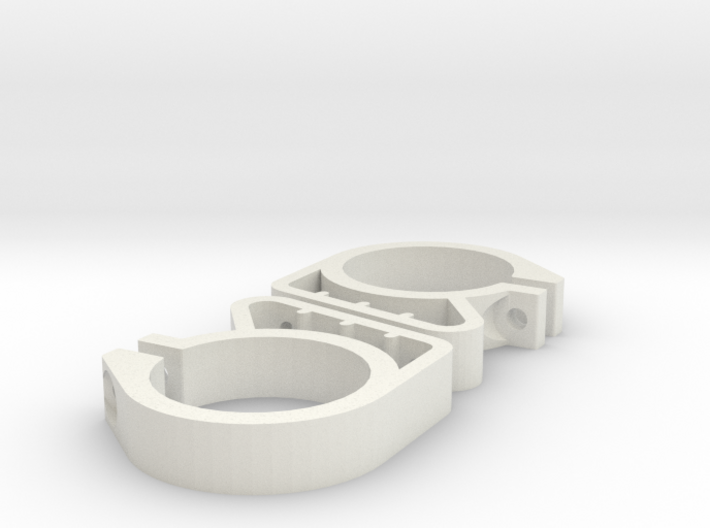 Number Plate Mount - 31.8mm Bars 3d printed Number plate  mount rendering.