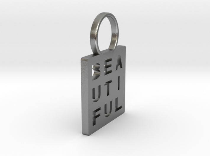 "Beautiful" Pendant 3d printed 