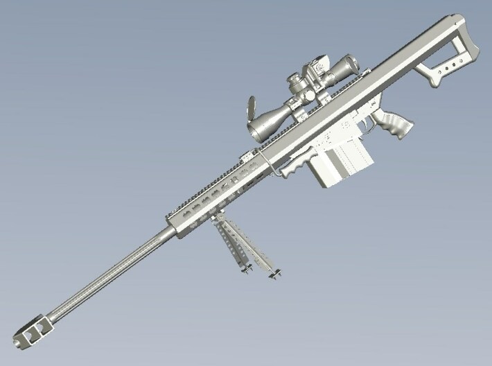 1/24 scale Barret M-82A1 / M-107 0.50&quot; rifles x 2 3d printed