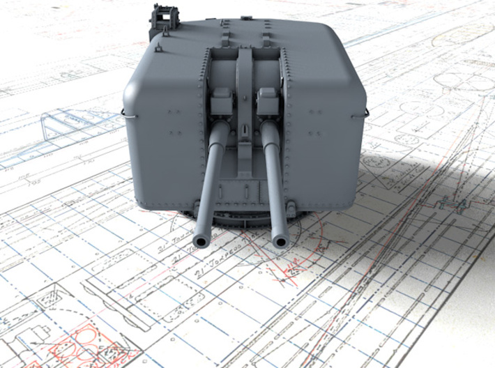 1/72 4.5"/45 (11.4 cm) QF MKVI Gun x1 3d printed 3d render showing product detail