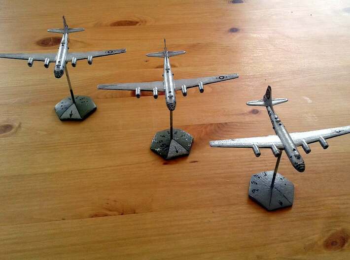 1/400 B29 Superfortress 3d printed Models as seen from tabletop game distance.