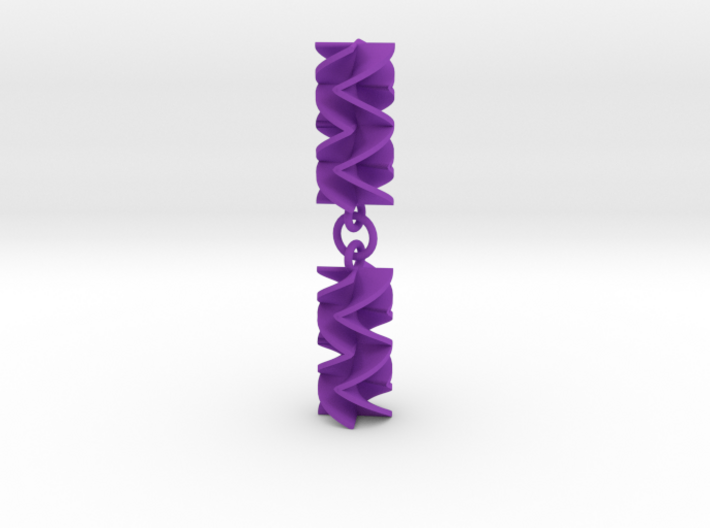 Sawtooth Rotini Earrings 3d printed