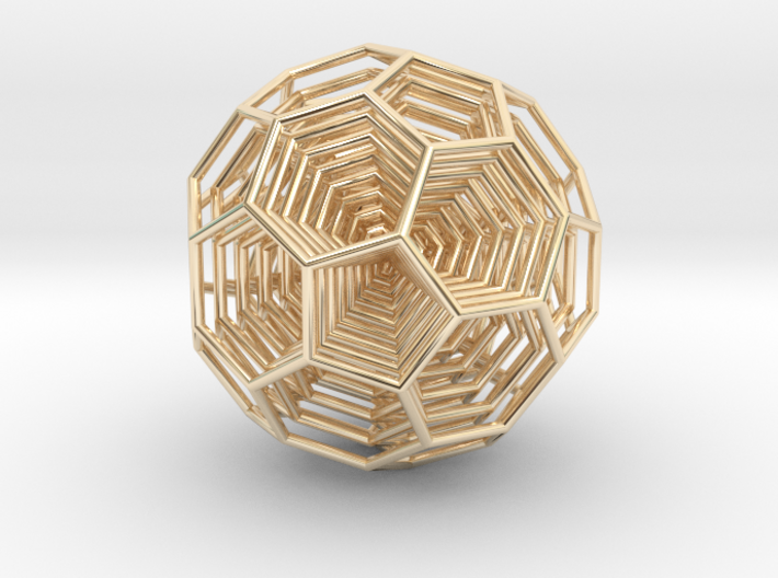 0377 8-Grid Truncated Icosahedron #All (5.0 cm) 3d printed