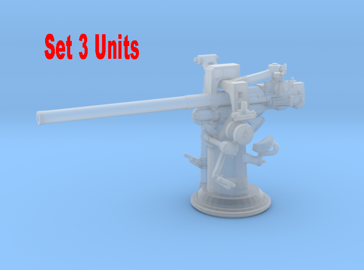 1/350 USN 3''/50 [7.62 cm] Deck Gun Set 3d printed 