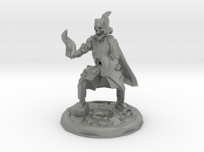 Skull Mage With Fire Hands Low Poly Version 3d printed