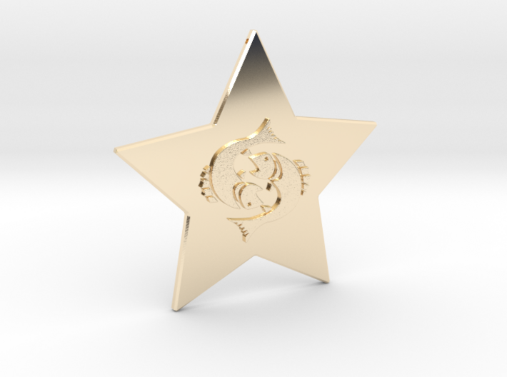 star-pisces 3d printed star sign pisces