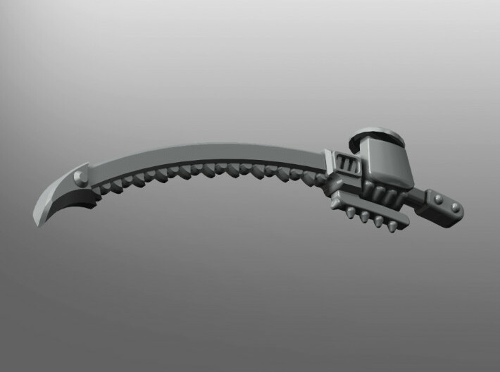 Romphaia pattern Chainblade (left hand) 3d printed