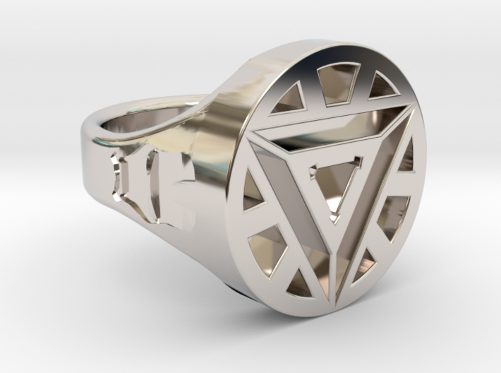 Arc Reactor Iron Man Signet Ring 3d printed