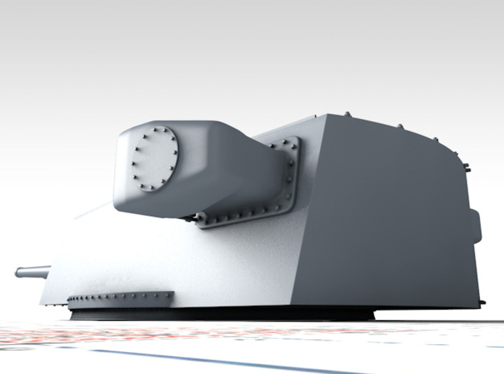 1/144 RM Zara Class 203mm/53 (8") Mdl.1927 Guns x4 3d printed 3D render showing A Turret detail