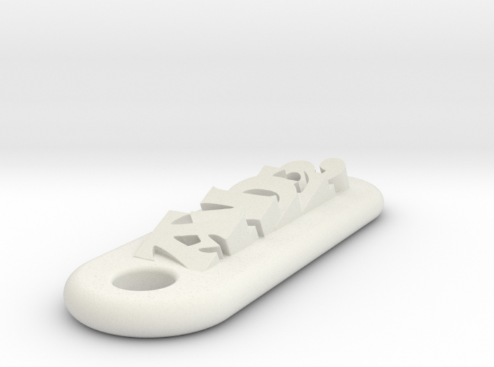 ANDER Personalized keychain embossed letters 3d printed