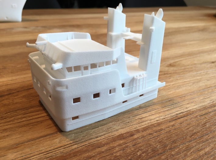 Apache fleet tug, Superstructure (1:200, RC) 3d printed complete superstructure, as printed