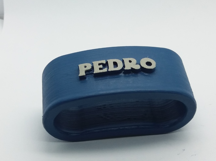 PEDRO 3D Napkin Ring with lauburu 3d printed 