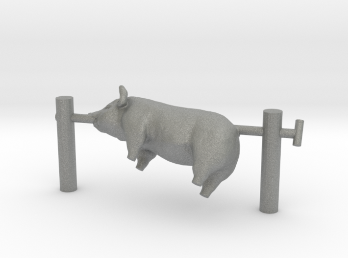 HO Scale Pig On A Spit 3d printed This is a render not a picture