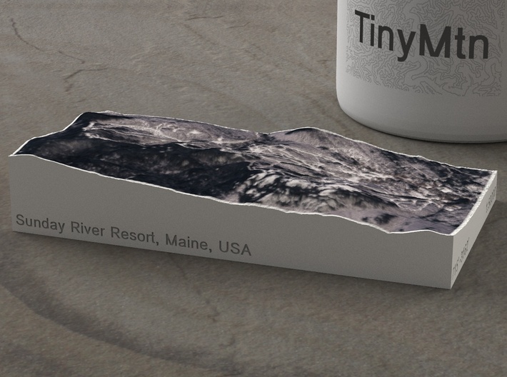 Sunday River Resort, Maine, USA, 1:50000 3d printed 