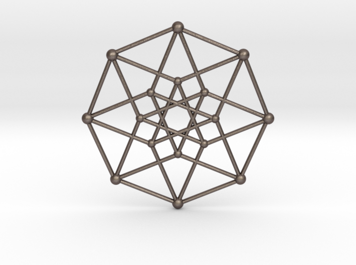 Hypercube Star Pendant 3d printed
