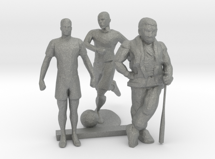 O Scale Soccer and Baseball Players 3d printed This is a render not a picture