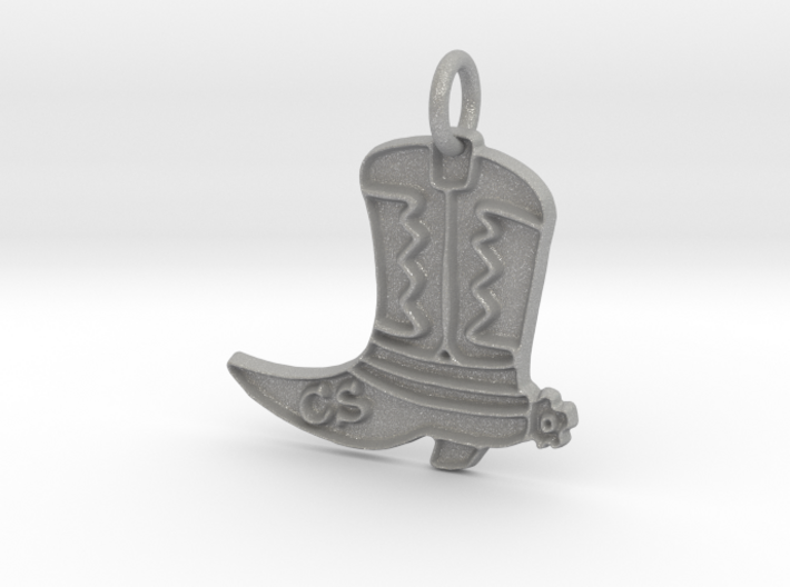 The Clyde Sparkle Western Boot Pendant 3d printed