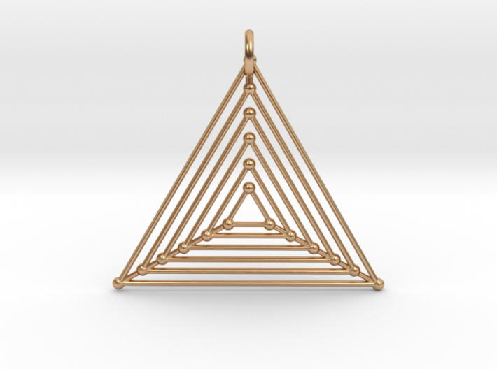 Nested Triangles Pendant 3d printed