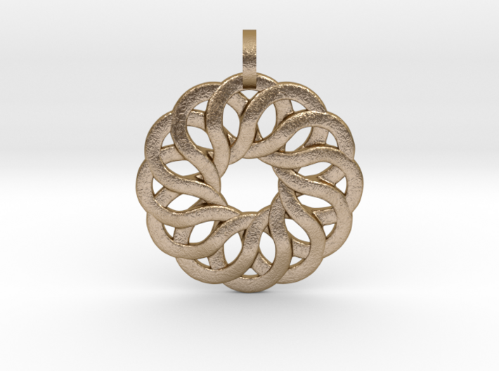 Rosette Pendant 3d printed